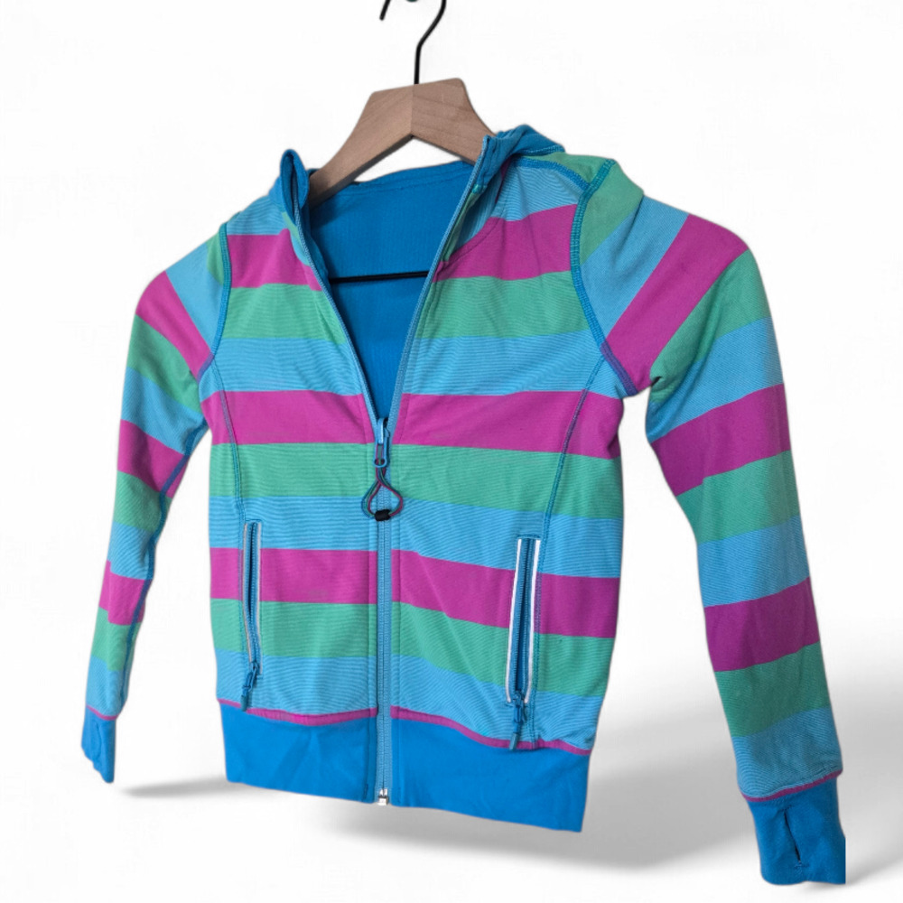 Ivivva (Lulu Kids) Reversible Stellar Switch Up Hooded Jacket Size 4
